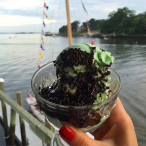 Gluten-free mint chocolate chip ice cream from Indian Harbor Yacht Club (IHYC)